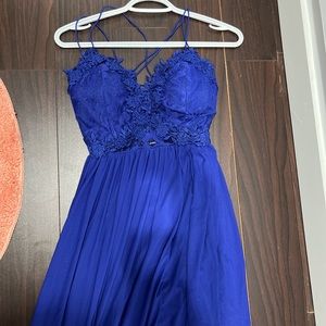 small gorgeous violet long evening dress maxi lace low back